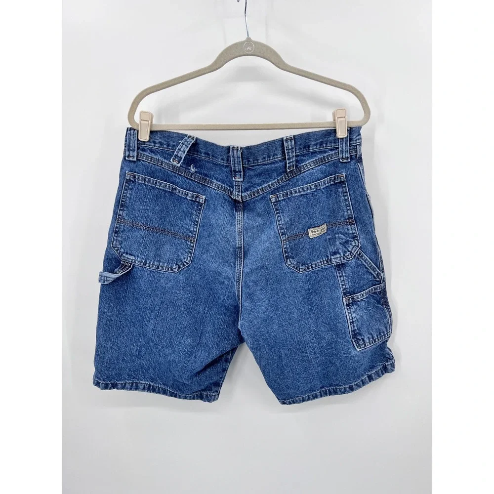 Wrangler‎ Y2K Vintage Carpenter Jorts Dad Shorts Denim 100% Cotton Size 36